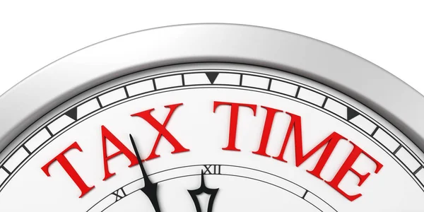 Fecha límite de impuestos en un reloj — Foto de Stock