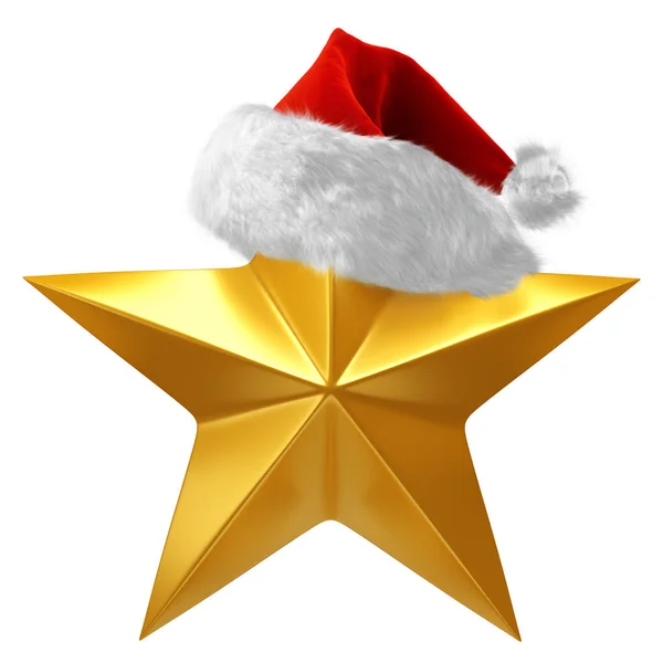 Shiny gold star for quality rating or ranking, topped with red a — Stock Photo, Image