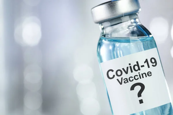 Possível Conceito Cura Com Frasco Para Injetáveis Vacina Para Coronavirus — Fotografia de Stock