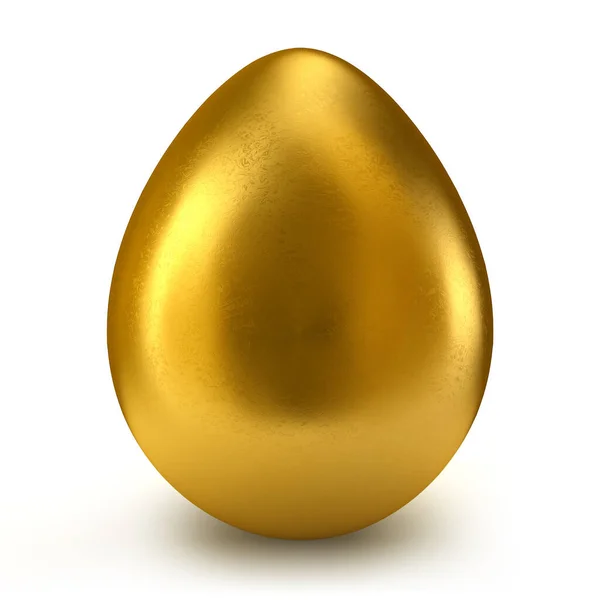 Single Golden Egg Render — Stock Photo, Image