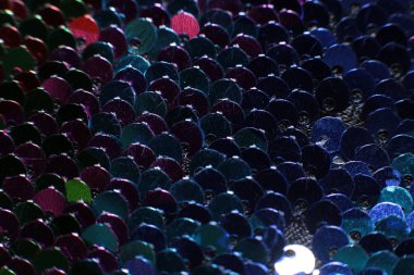 Parlak pullar ve ışıltıların ışıltılı tatil makro arka planı