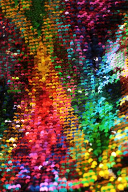 Parlak doku arka plan yanardöner çok renkli pullar makro fotoğraf