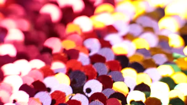 Texture Brillante Fond Paillettes Multicolores Irisées — Video