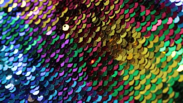 Texture Brillante Fond Paillettes Multicolores Irisées — Video