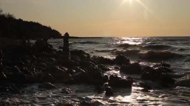 Hajnal Szépsége Naplemente Romantikája Videó Pihenésre Meditációra — Stock videók