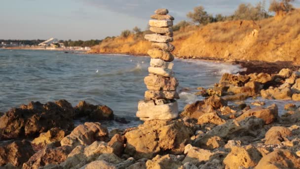 Krása Úsvitu Romantika Západu Slunce Video Pro Relaxaci Meditaci — Stock video