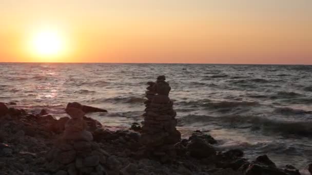 Schoonheid Van Dageraad Romantiek Van Zonsondergang Video Voor Ontspanning Meditatie — Stockvideo