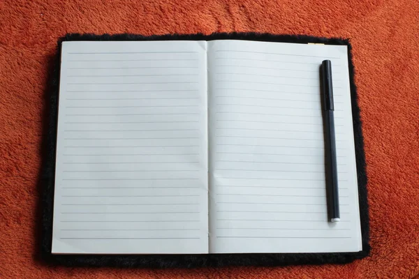 Background Notebook Notes Felt Tip Pens Free Space — Stock Photo, Image