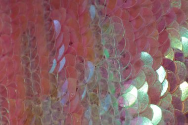 Işıl ışıl parlak pullar ve küçük ölçekli parlak makro manzaralı ışıl ışıl tatil arka planı