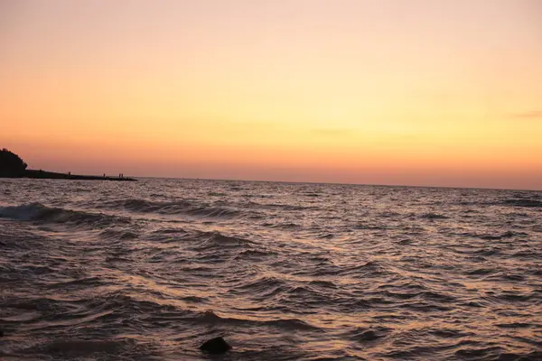 Природний Світанок Біля Моря Флори Фауни Океанського Життя Води Заходу — стокове фото