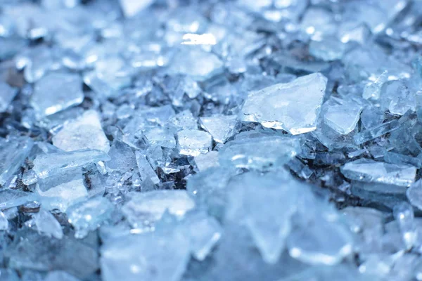 Small Sharp Shards Glass Pieces Iceblue — Stock Photo, Image