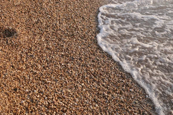 Macro Foto Pequenas Pedras Seixos Praia Fundo Natural — Fotografia de Stock