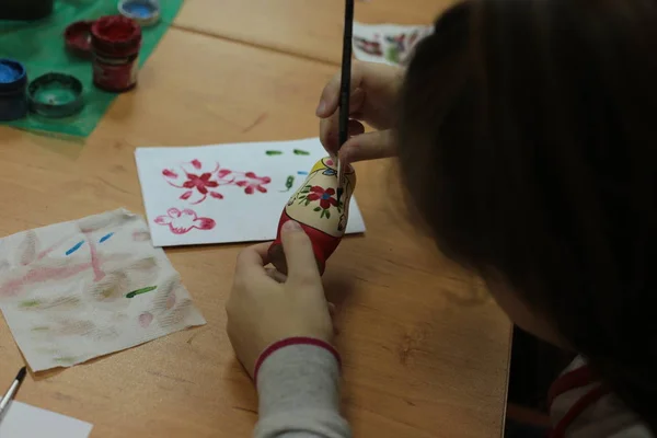 Semenov Volga Region Russia November 2019 Future Artists Paint Children — 图库照片