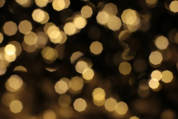 Defocused Lights Warm Shade Festive Background Christmas Garland Out Focus — Stock Photo, Image