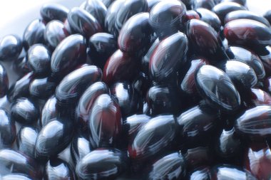 Beslenme takviyesi hapları makro görünüm tıbbi geçmiş