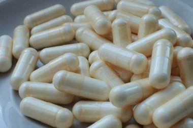 makro arka plan hapları, tıbbi biyolojik takviyeler ve vitaminler.