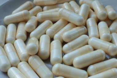 makro arka plan hapları, tıbbi biyolojik takviyeler ve vitaminler.