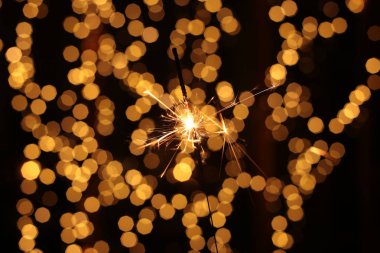 Parlak ışıl ışıl ışıl ışıl arka plan ve maytap