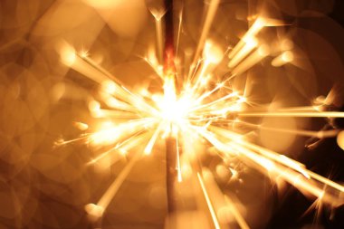 Şenlikli ışıltılı ışıldayan arka plan Noel ve Yeni Yıl ve maytap