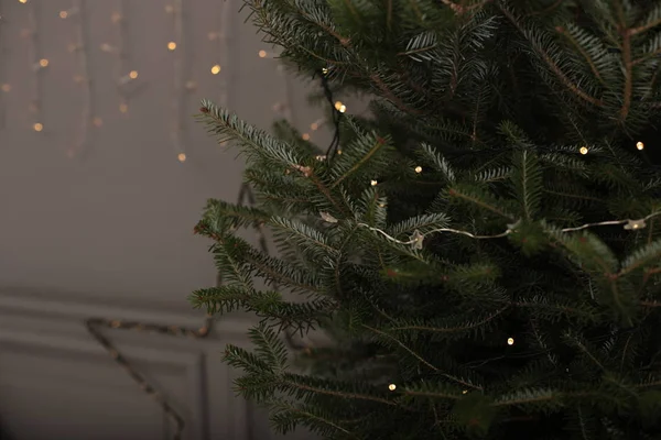 Noite Natal Brinquedo Brilhante Árvore Natal Decora Árvore Ano Novo — Fotografia de Stock