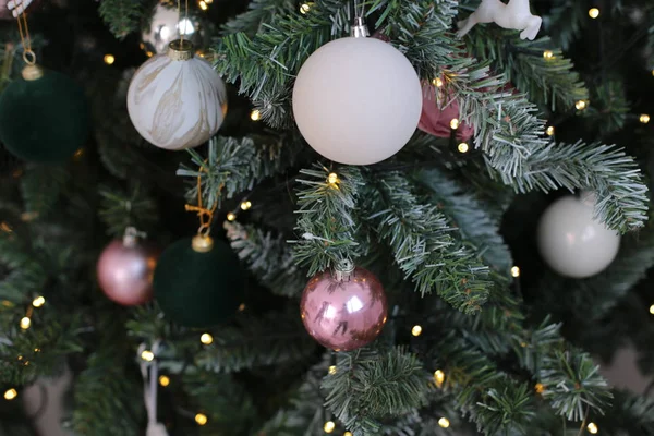 Natal Decoração Brinquedo Brilhante Decora Árvore Ano Novo — Fotografia de Stock