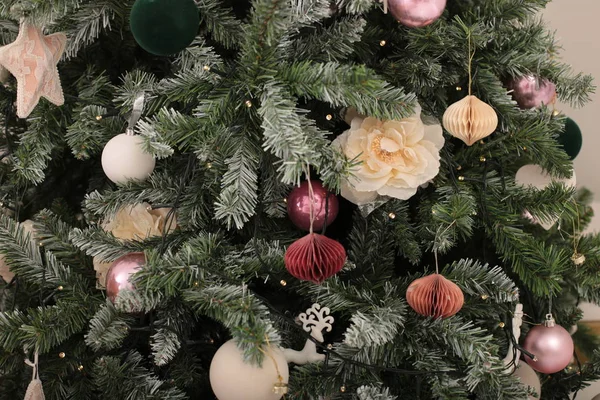 Decorazione Natale Giocattolo Lucido Decora Albero Capodanno — Foto Stock
