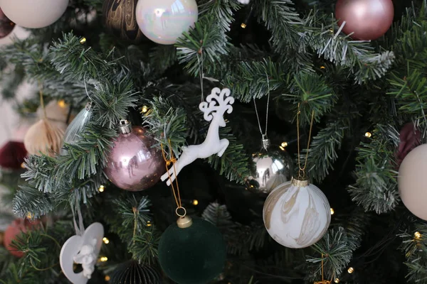 Decoración Navidad Brillante Juguete Decora Árbol Año Nuevo — Foto de Stock