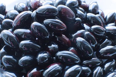 Beslenme takviyesi hapları makro görünüm tıbbi geçmiş