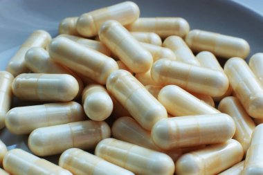 Beslenme takviyeleri bir çok hap makro görünüm tıbbi geçmişi