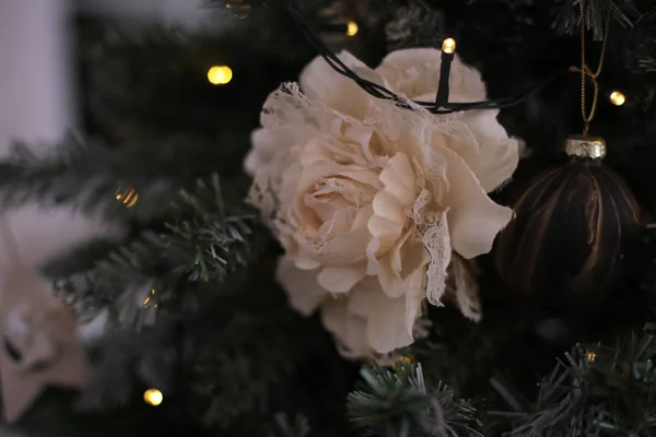 Natal Decoração Brinquedo Brilhante Decora Árvore Ano Novo — Fotografia de Stock