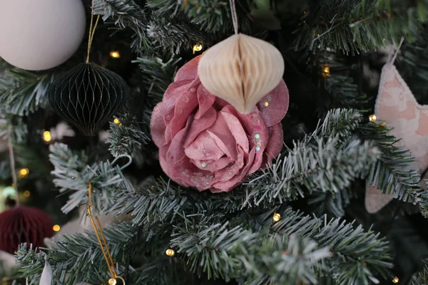 Natal Decoração Brinquedo Brilhante Decora Árvore Ano Novo — Fotografia de Stock