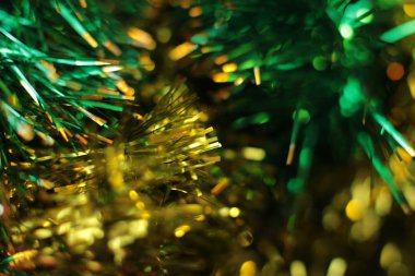 Dekoratif Noel ağacı oyuncağı makro fotoğraf parlıyor