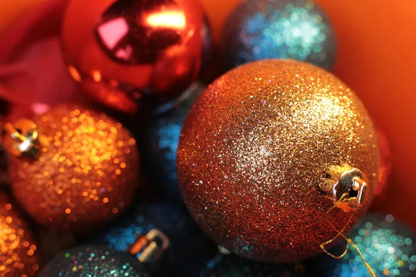 Decorative Christmas Tree Toy Macro Photo Shining Background — Stock Photo, Image
