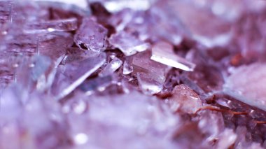 Küçük mavi cam parçaları, makro parçalar arka plan