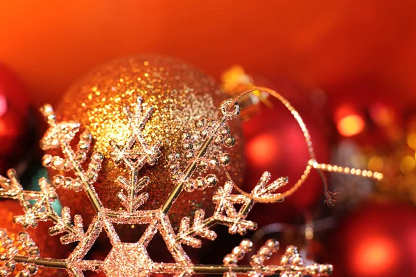 Fondo Brillante Navidad Con Una Guirnalda Parpadeante Detalles Decoración Brillante — Foto de Stock