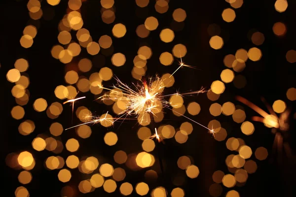 Boże Narodzenie Błyszczące Tło Migoczącą Girlandą Nowy Rok Jasny Wystrój — Zdjęcie stockowe