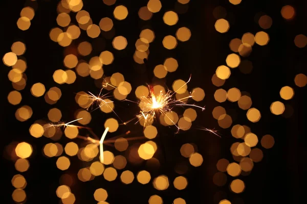 Boże Narodzenie Błyszczące Tło Migoczącą Girlandą Nowy Rok Jasny Wystrój — Zdjęcie stockowe