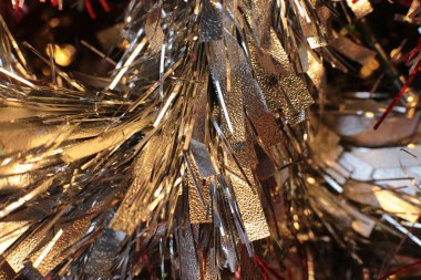 Dekoratif Noel ağacı oyuncağı makro fotoğraf parlıyor