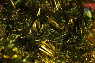 Dekoratif Noel ağacı oyuncağı makro fotoğraf parlıyor