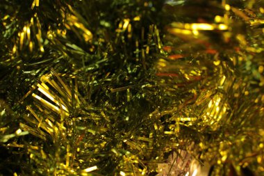 Dekoratif Noel ağacı oyuncağı makro fotoğraf parlıyor