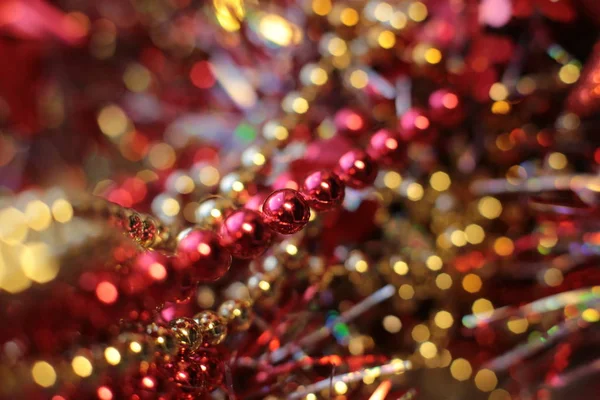 Μαγικά Χρώματα Της Χριστουγεννιάτικης Ατμόσφαιρας Λάμπουν Στο Χώρο — Φωτογραφία Αρχείου