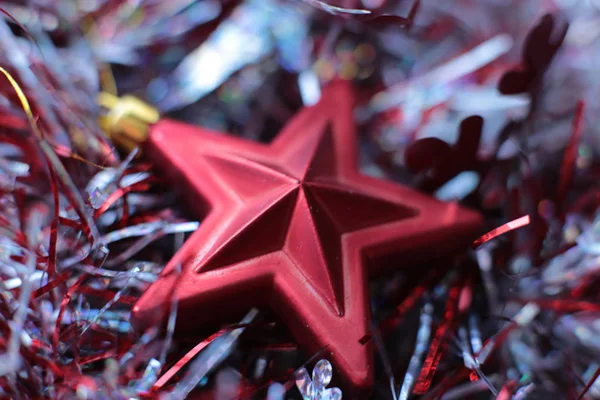 Weihnachten Glänzenden Hintergrund Mit Einem Flackernden Kranz Silvester Hell Dekor — Stockfoto