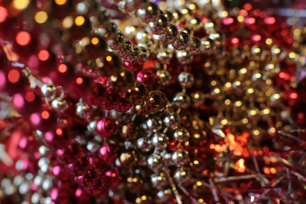 Brillante Giocattolo Natale Lucido Perline Luminose Decorare Nuovo Anno Abete — Foto Stock