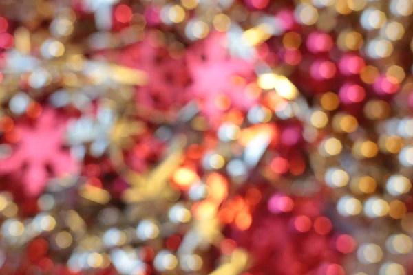 Decorativo Albero Natale Giocattolo Macro Foto Brillanti Perline Sfondo Rotondo — Foto Stock
