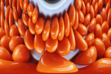  makro arka plan pürüzsüz haplar, tıbbi biyolojik takviyeler ve sağlıklı vitaminler.