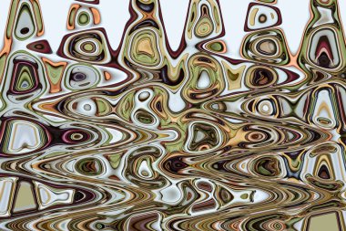 Doymuş kahverengi arka plan, süper soyut desen illüstrasyonunun parlak ilginç tasarımı