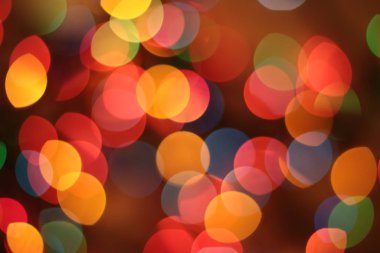 Çok renkli Garland Bokeh Noel arkaplanı