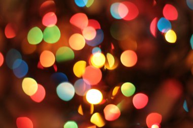Çok renkli Garland Bokeh Noel arkaplanı