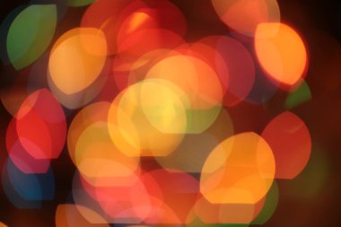 Çok renkli Garland Bokeh Noel arkaplanı