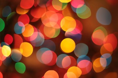 Çok renkli Garland Bokeh Noel arkaplanı
